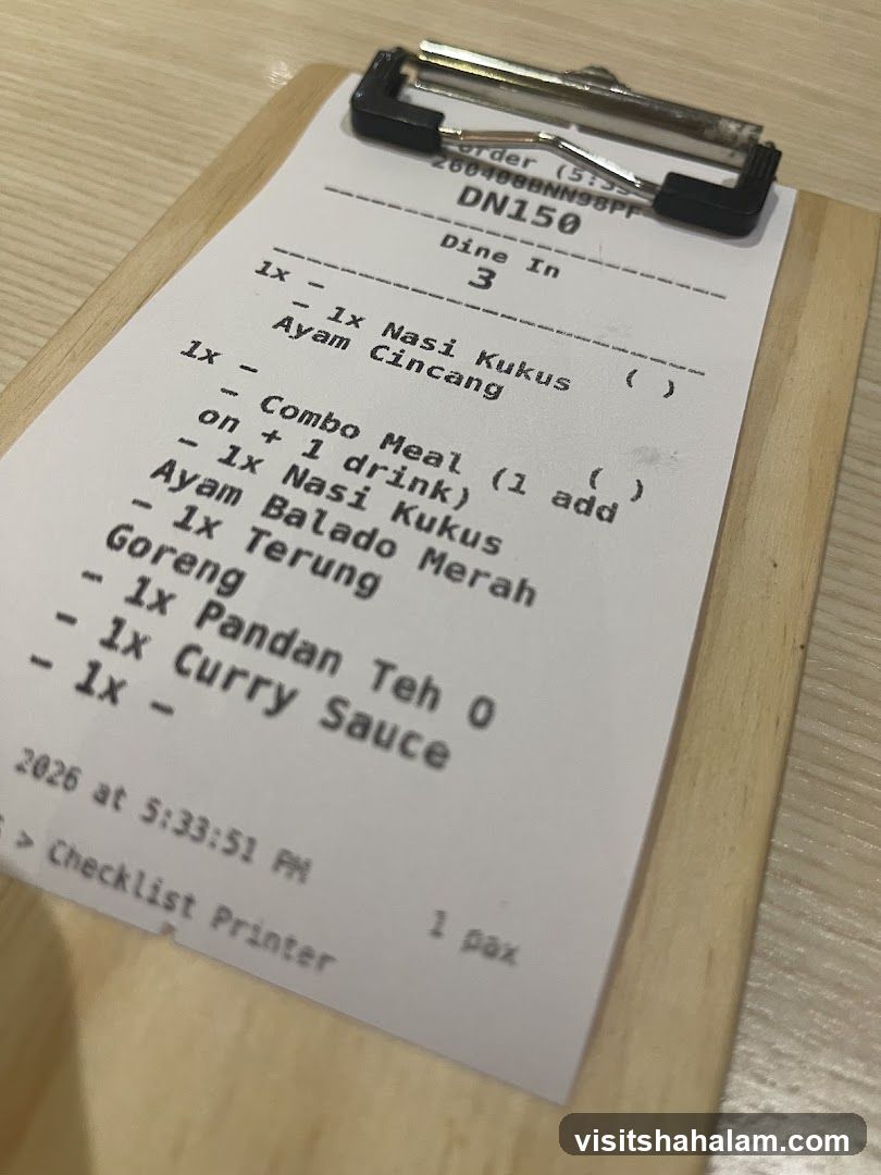 Order Receipt