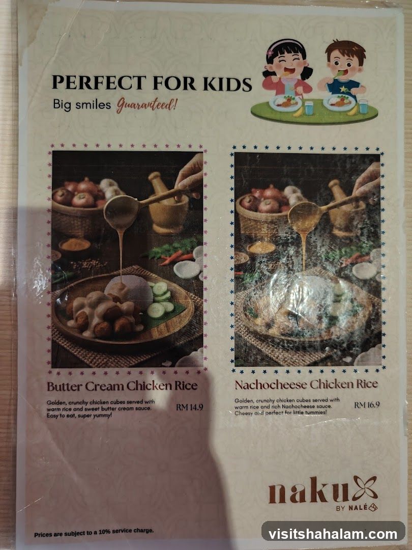 Naku by Nalé Kids Menu
