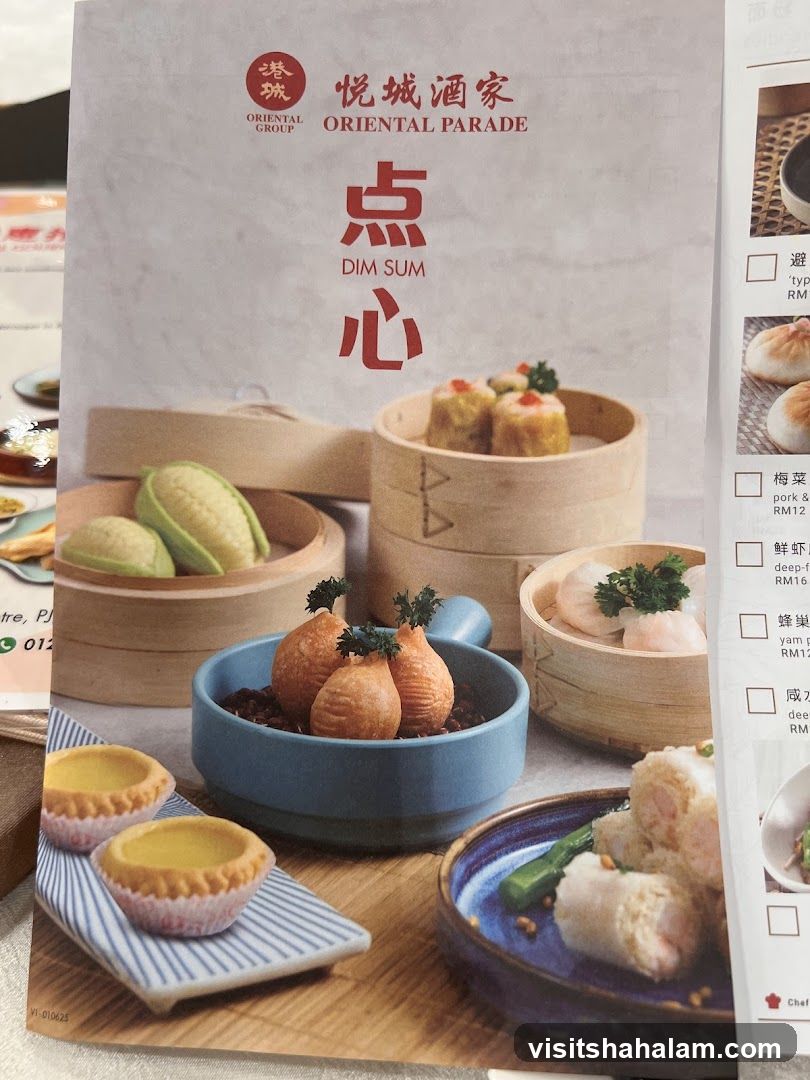 Oriental Parade Dim Sum Menu