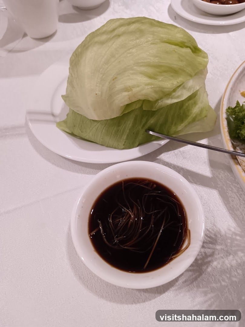 Lettuce Wraps and Dipping Sauce