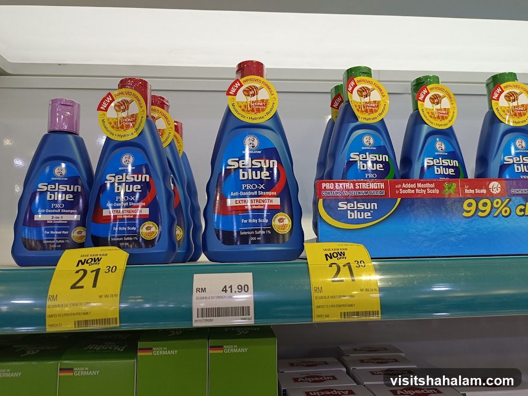 Selsun Blue Shampoo Display