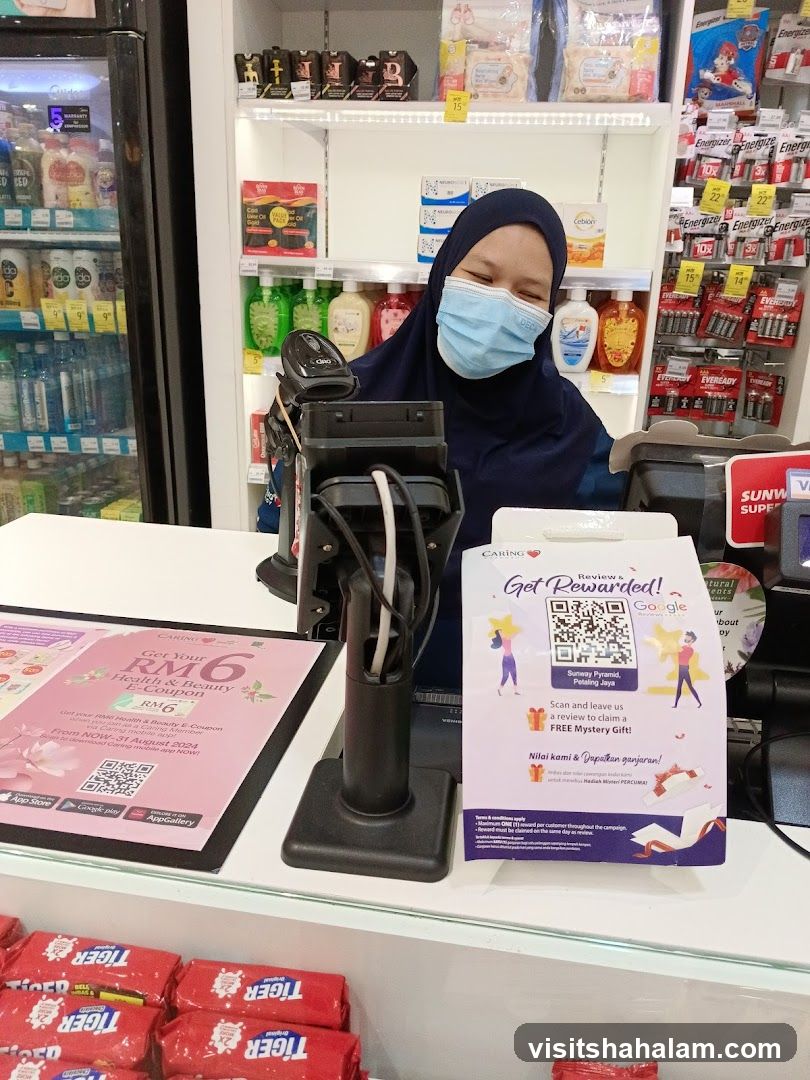 Pharmacy Counter with Promotional Materials