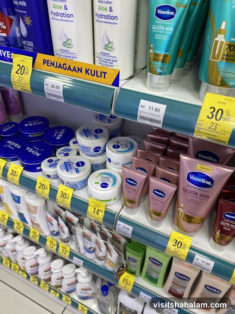 Skincare Products on Shelves