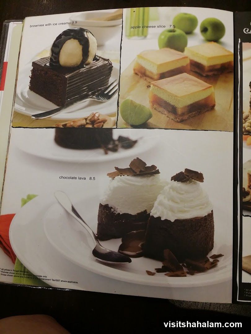 Desserts Menu