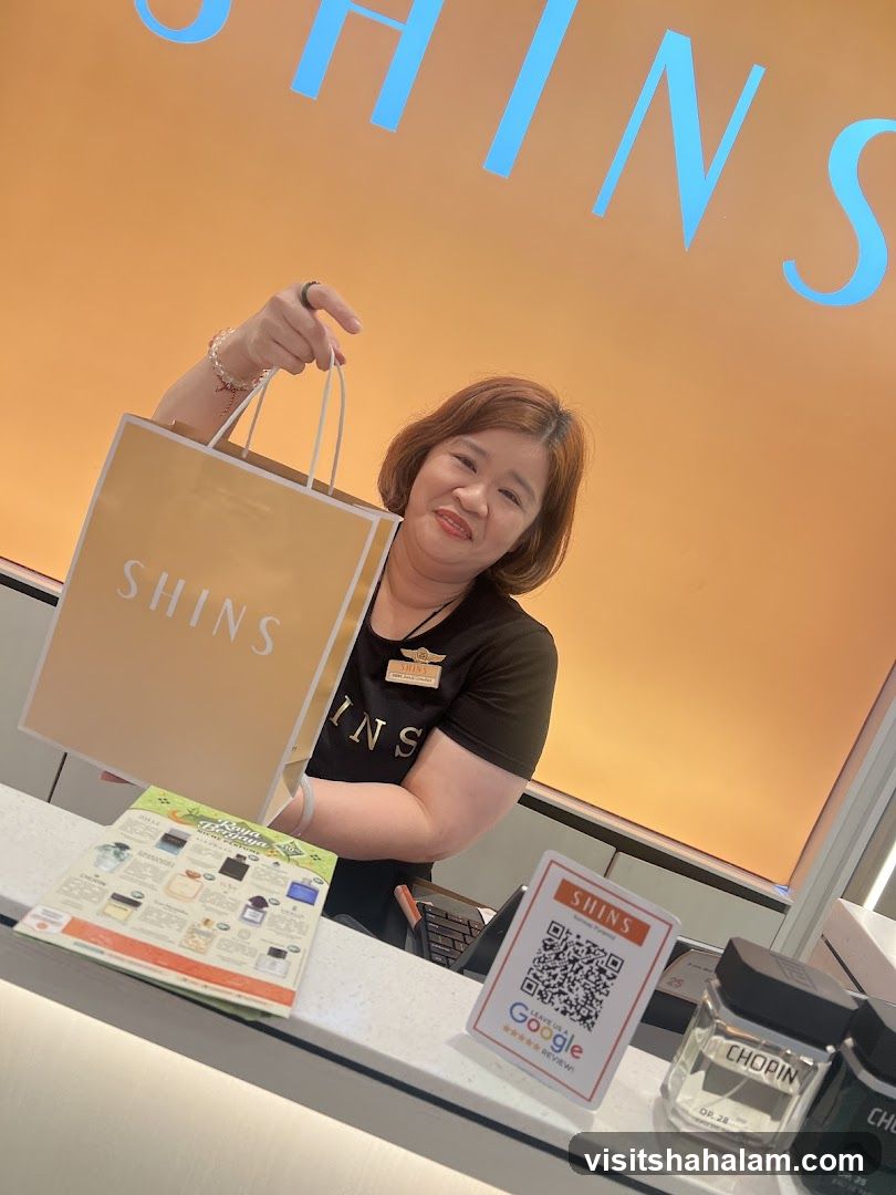Sales Associate with Shopping Bag