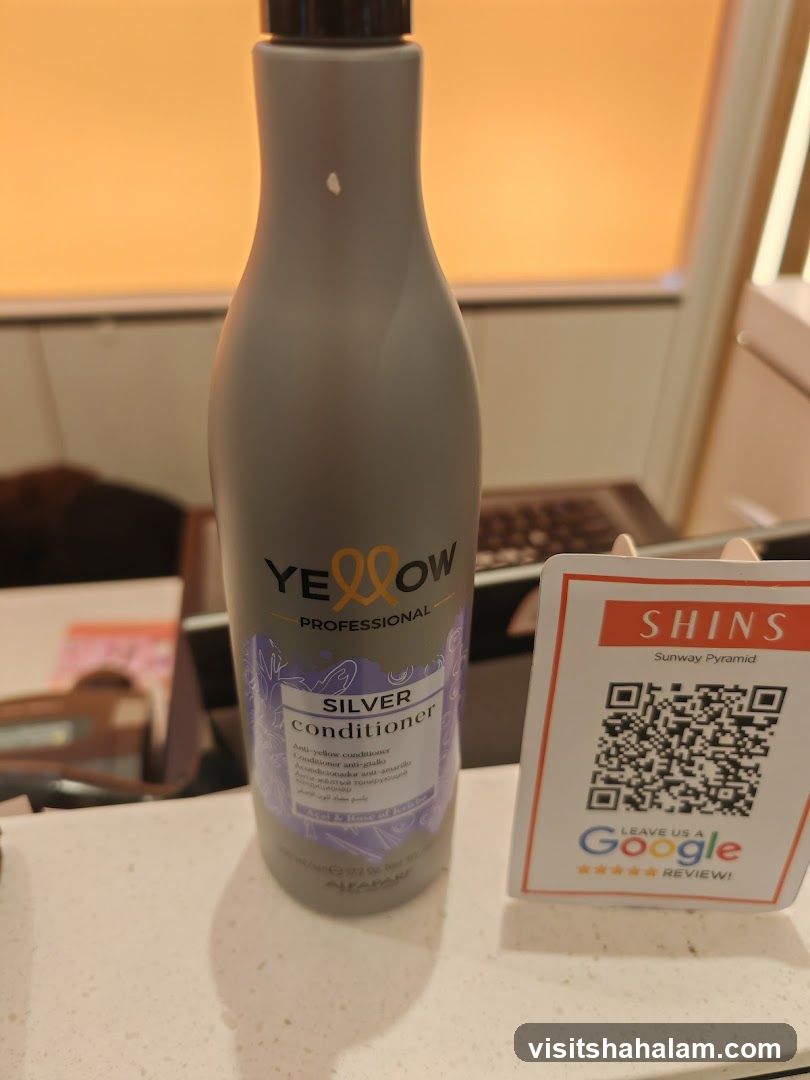 Yellow Professional Silver Conditioner Bottle with QR Code