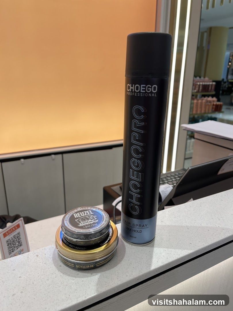 Hair Products on Counter