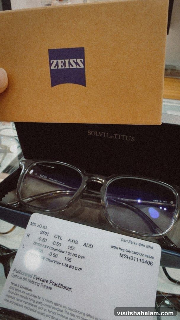 Eyeglasses and Prescription Card