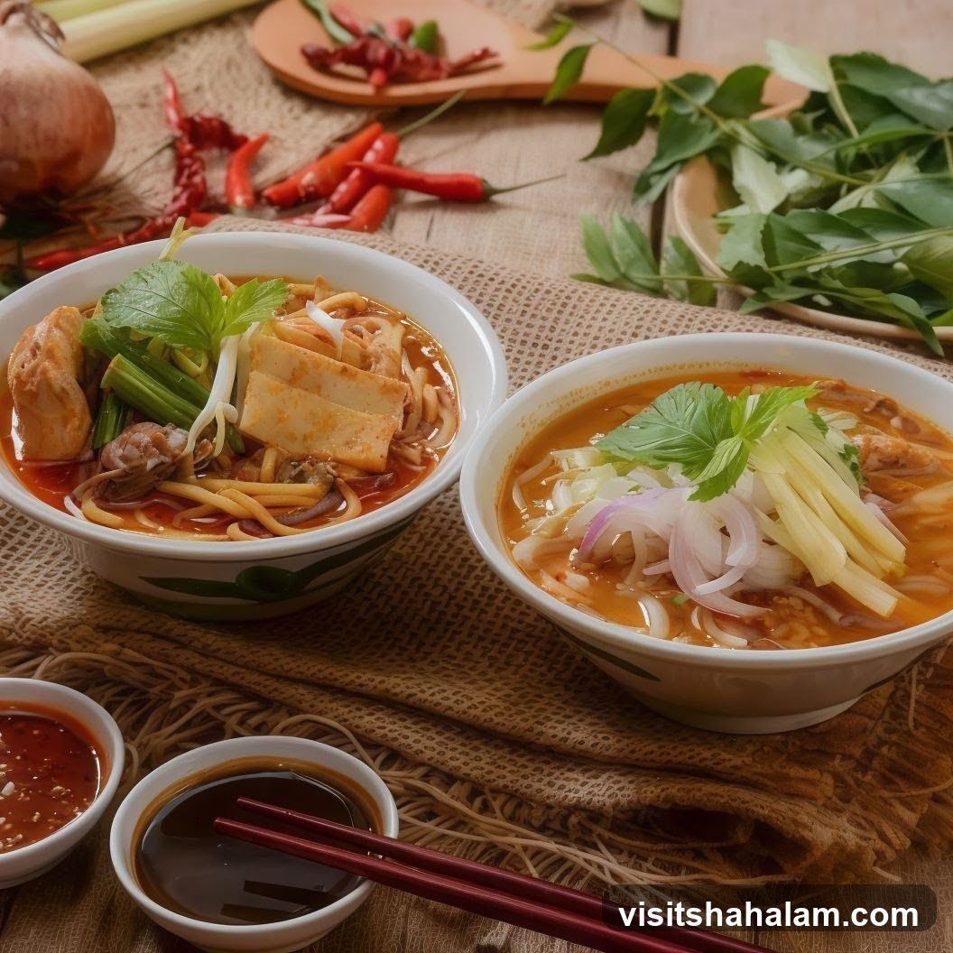 Two Bowls of Noodle Soup