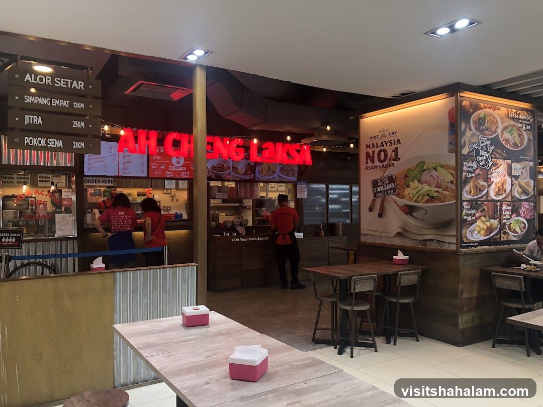 Restaurant Interior with Laksa Promotion