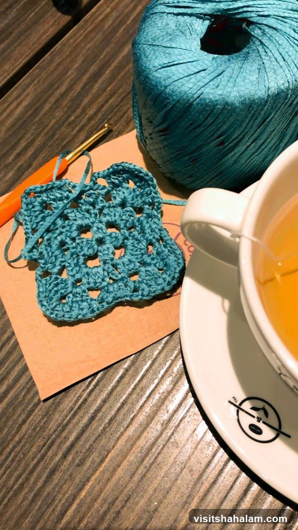 Crocheting and Tea