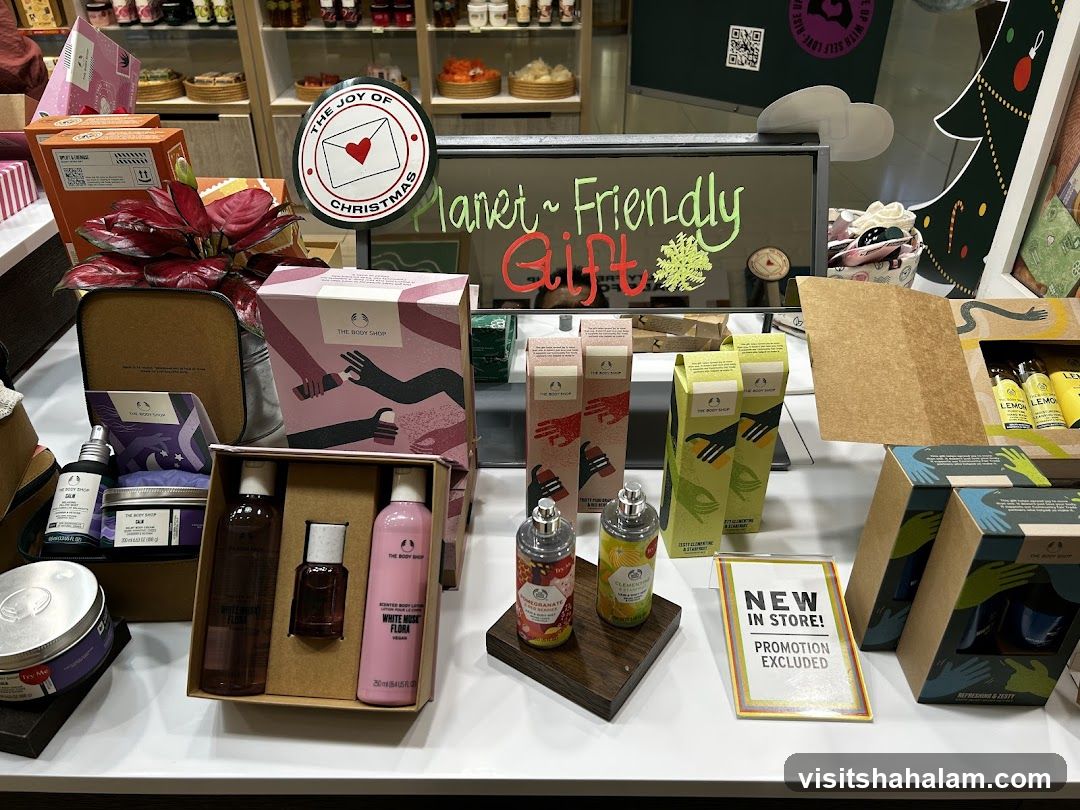 The Body Shop Christmas Display
