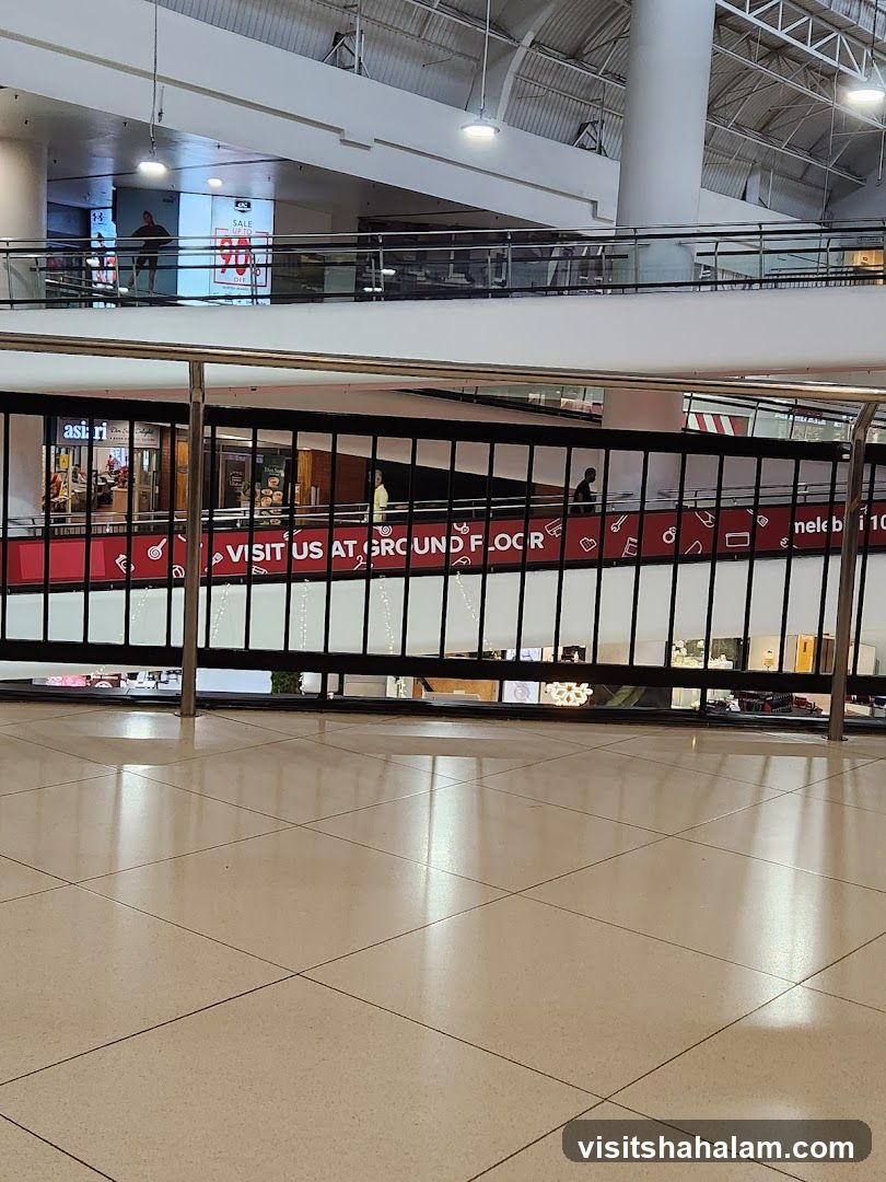Mall Interior with Shops and Advertisements