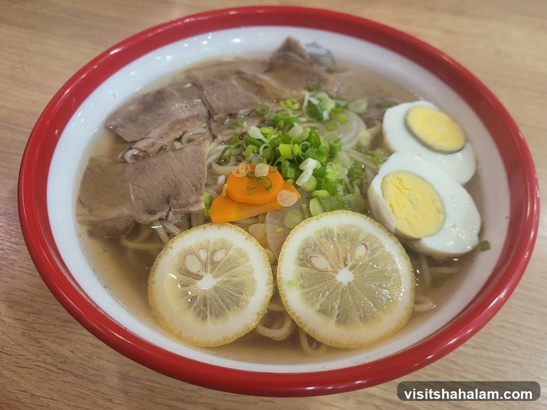 Noodle Soup with Sliced Beef and Eggs