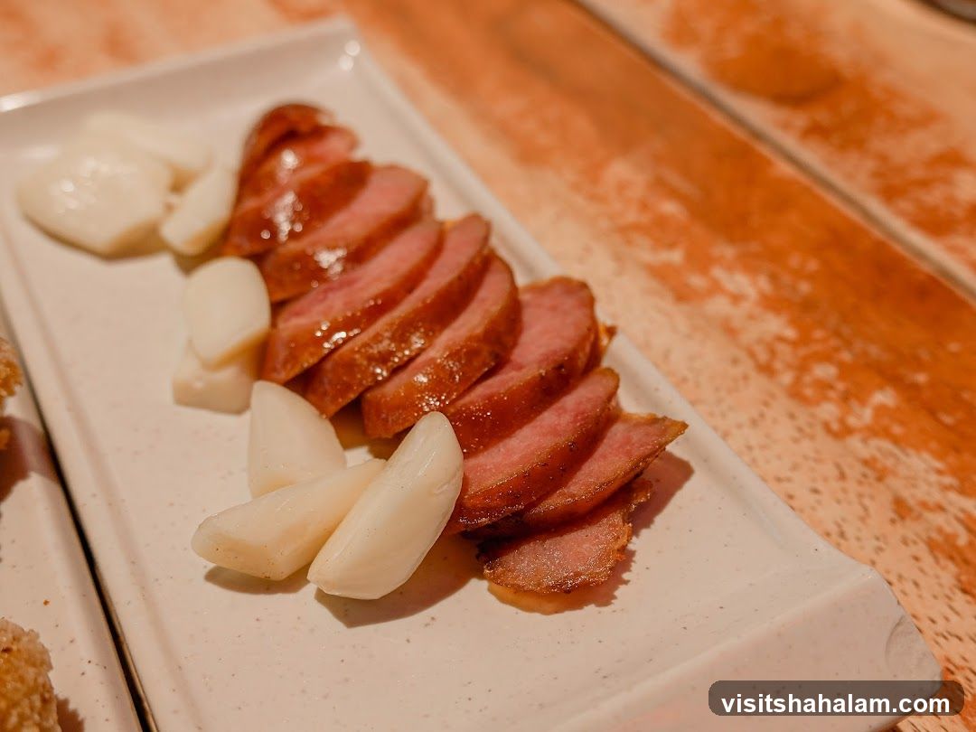 Sliced Sausage and White Pieces