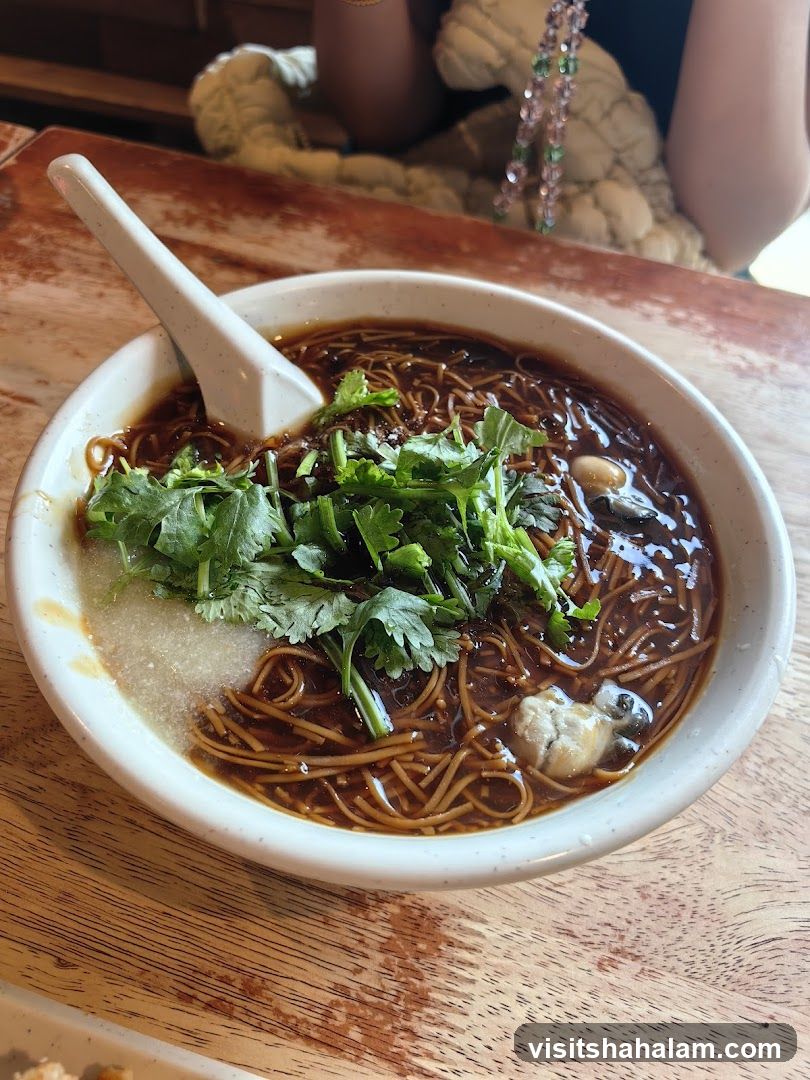 Noodle Soup with Cilantro and Oysters