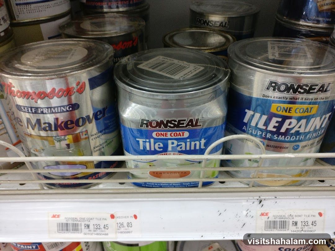Paint Cans on Shelf