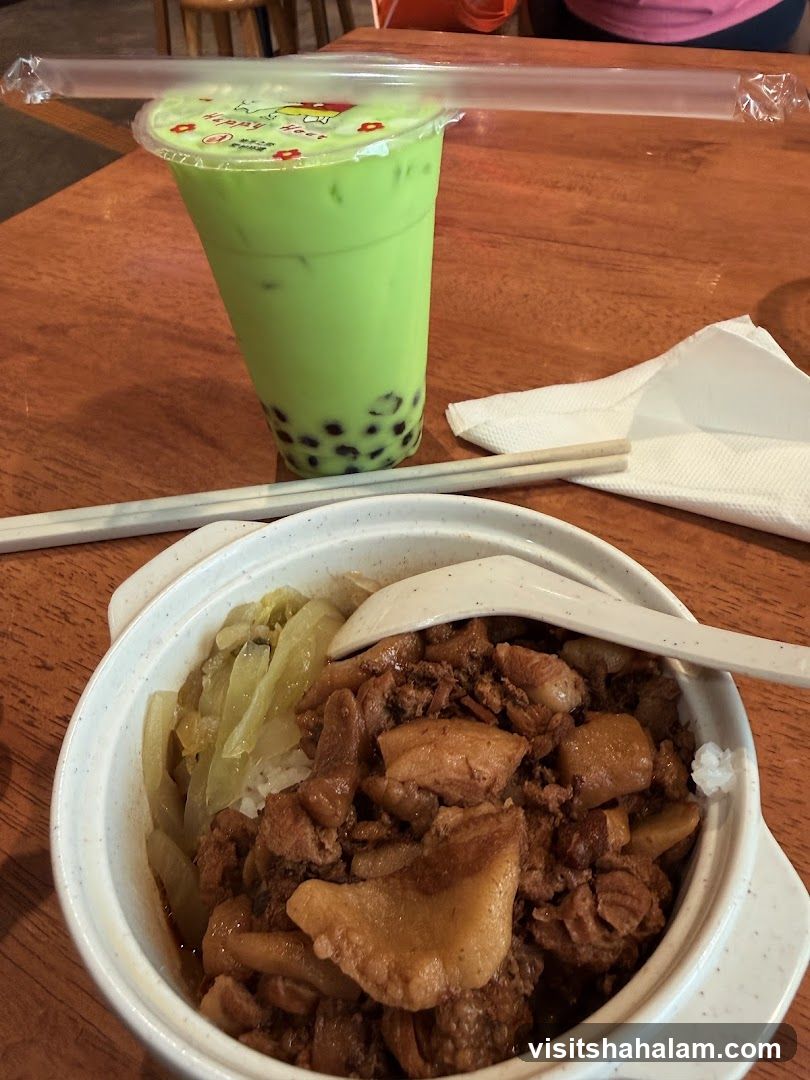 Braised Pork Rice and Bubble Tea