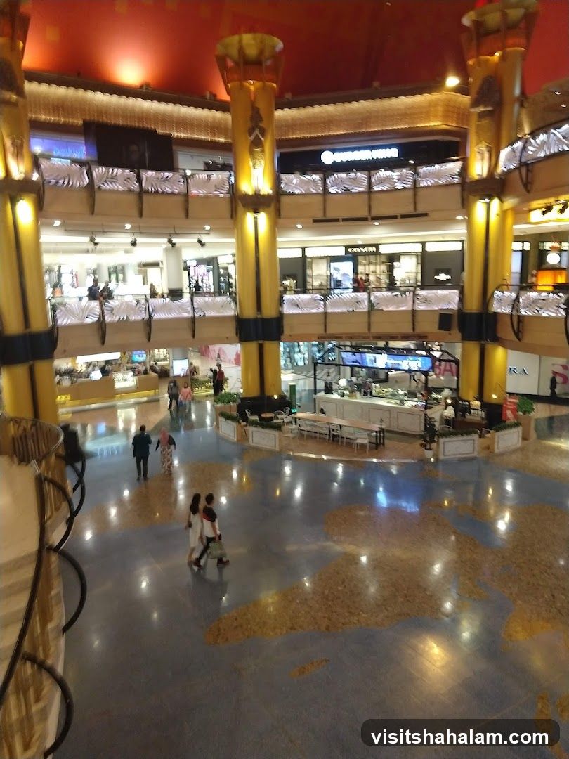 Interior of a multi-level shopping mall