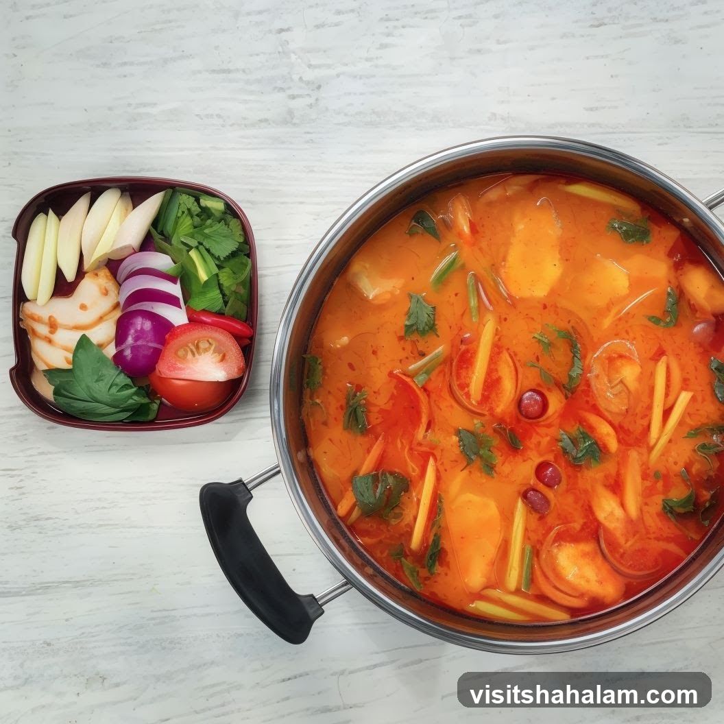 Tom Yum Soup with Ingredients