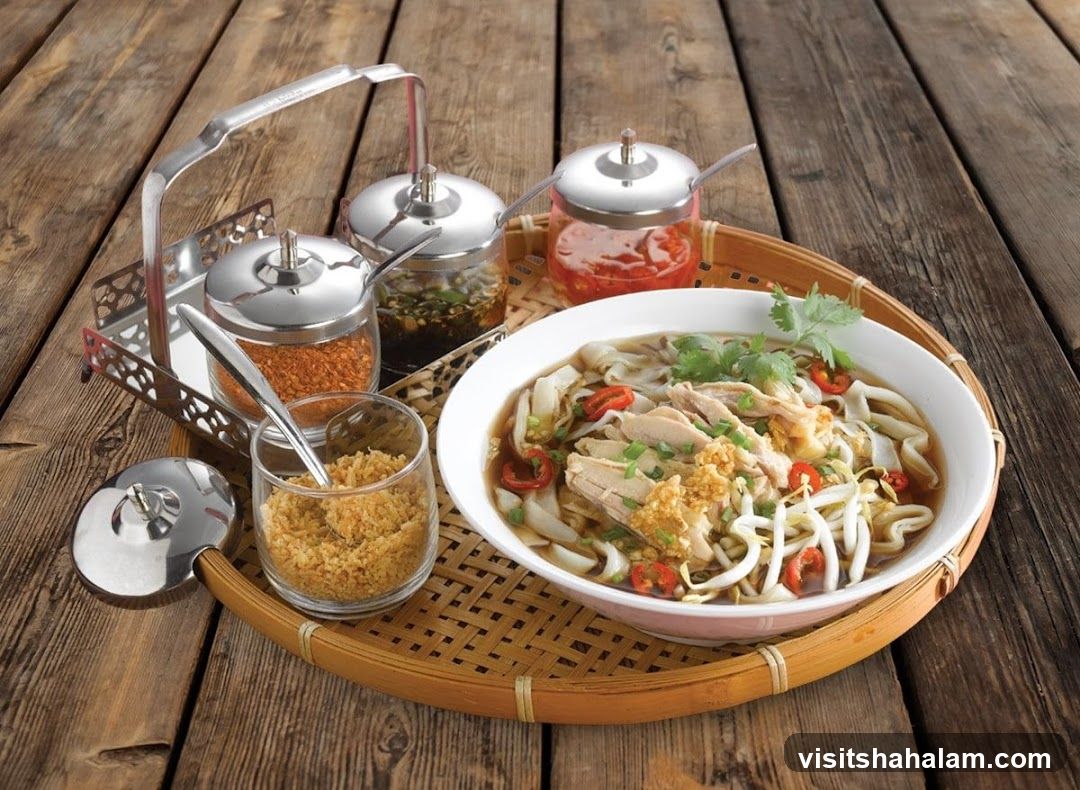Noodle Soup with Condiments