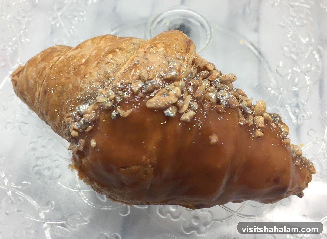 Croissant with Caramel and Nuts