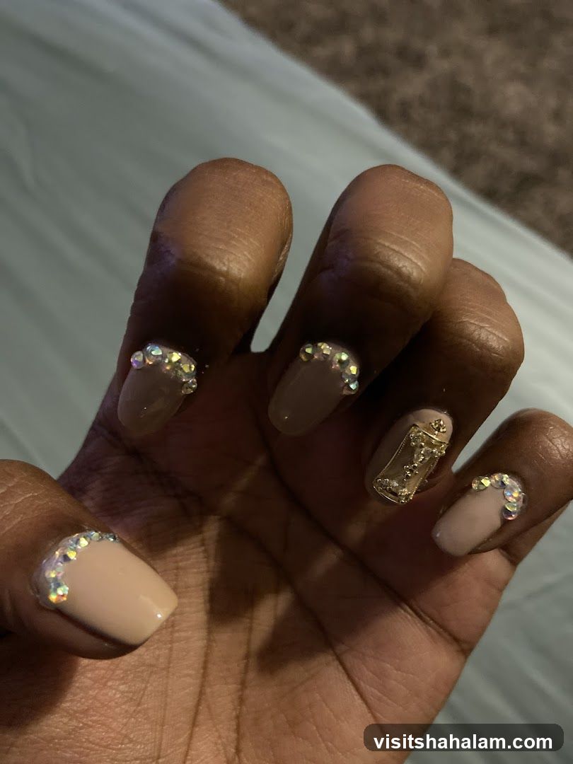Nails with Rhinestones