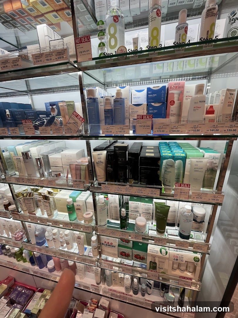 Skincare Products on Shelves