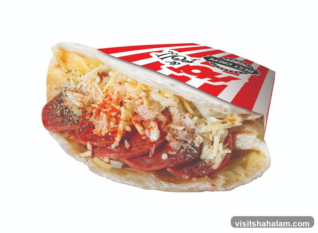 Savory Crepe with Salami and Cheese