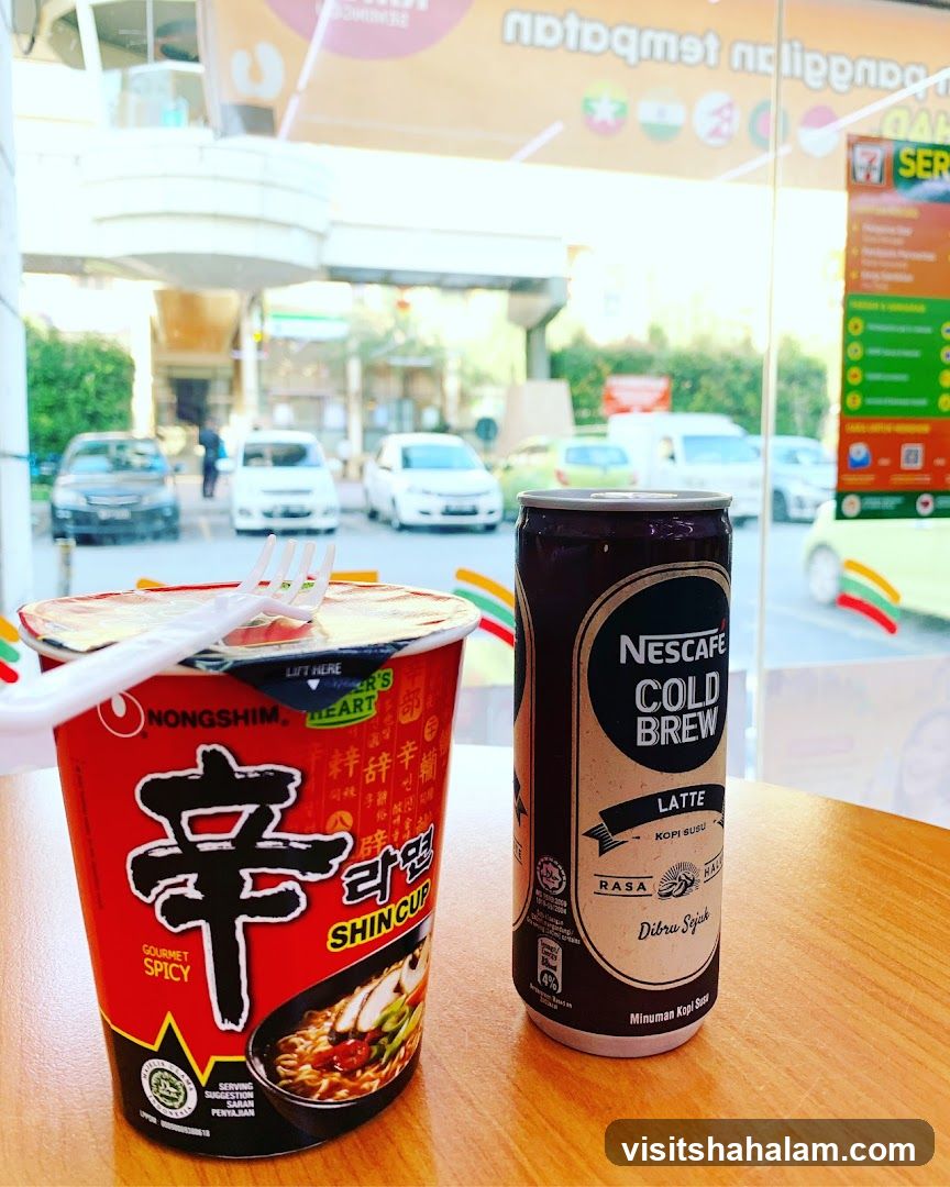 Instant Noodles and Coffee Drink