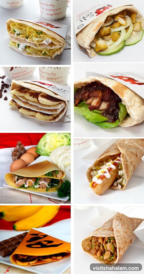 Assortment of Wraps and Crepes