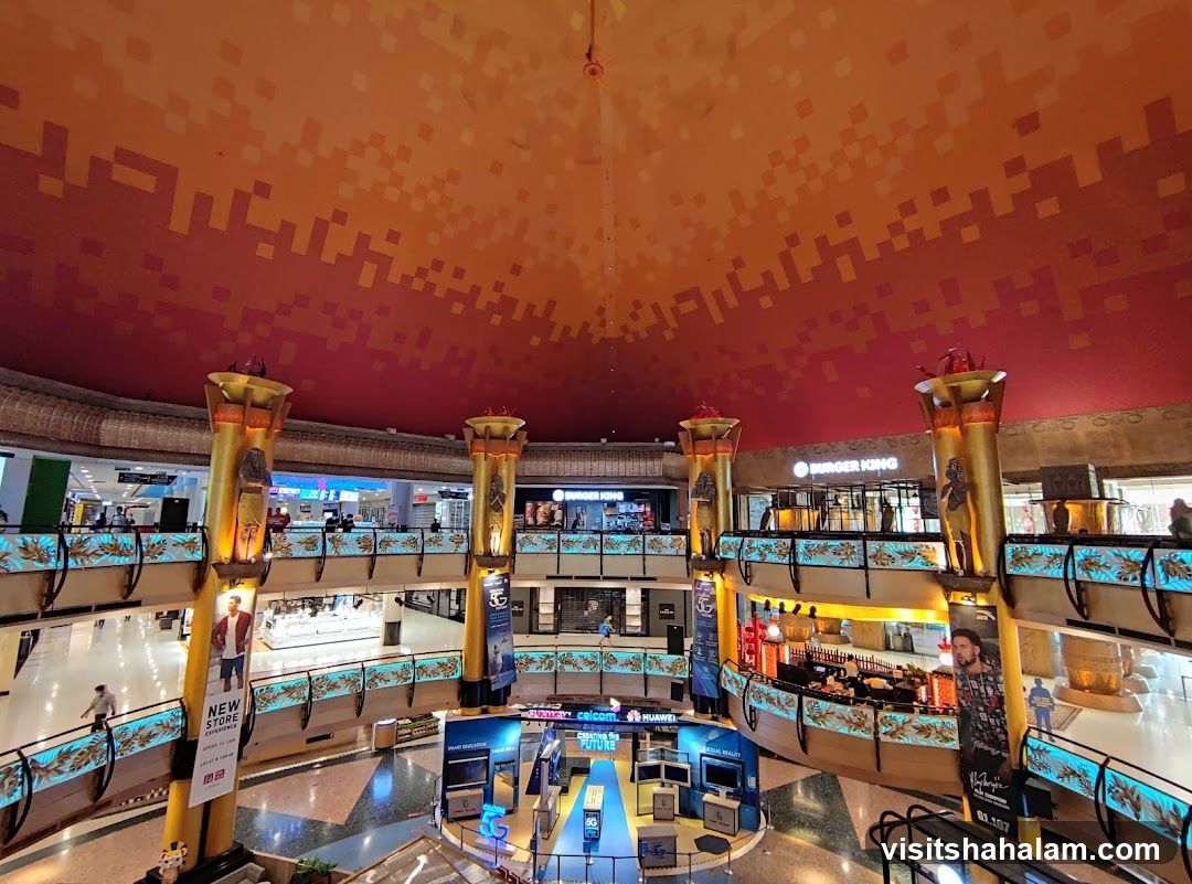Interior of a multi-level shopping mall