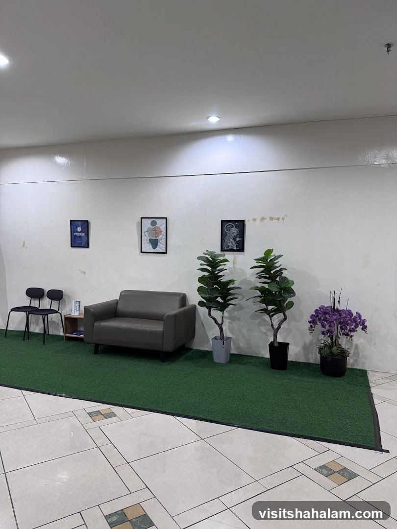Waiting Area with Artificial Plants
