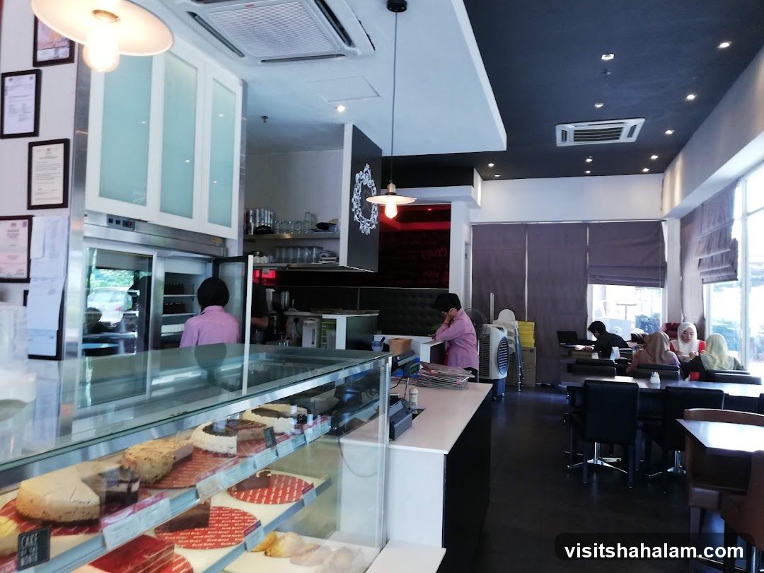 Cafe Interior with Desserts