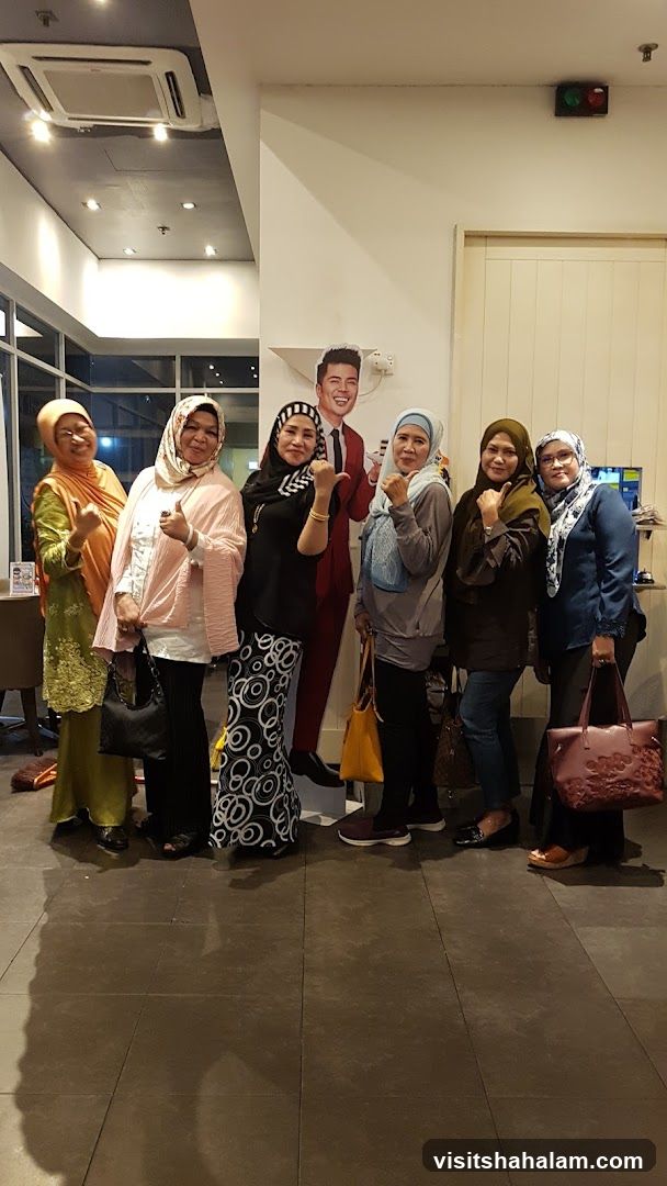 Group Poses with Cardboard Cutout