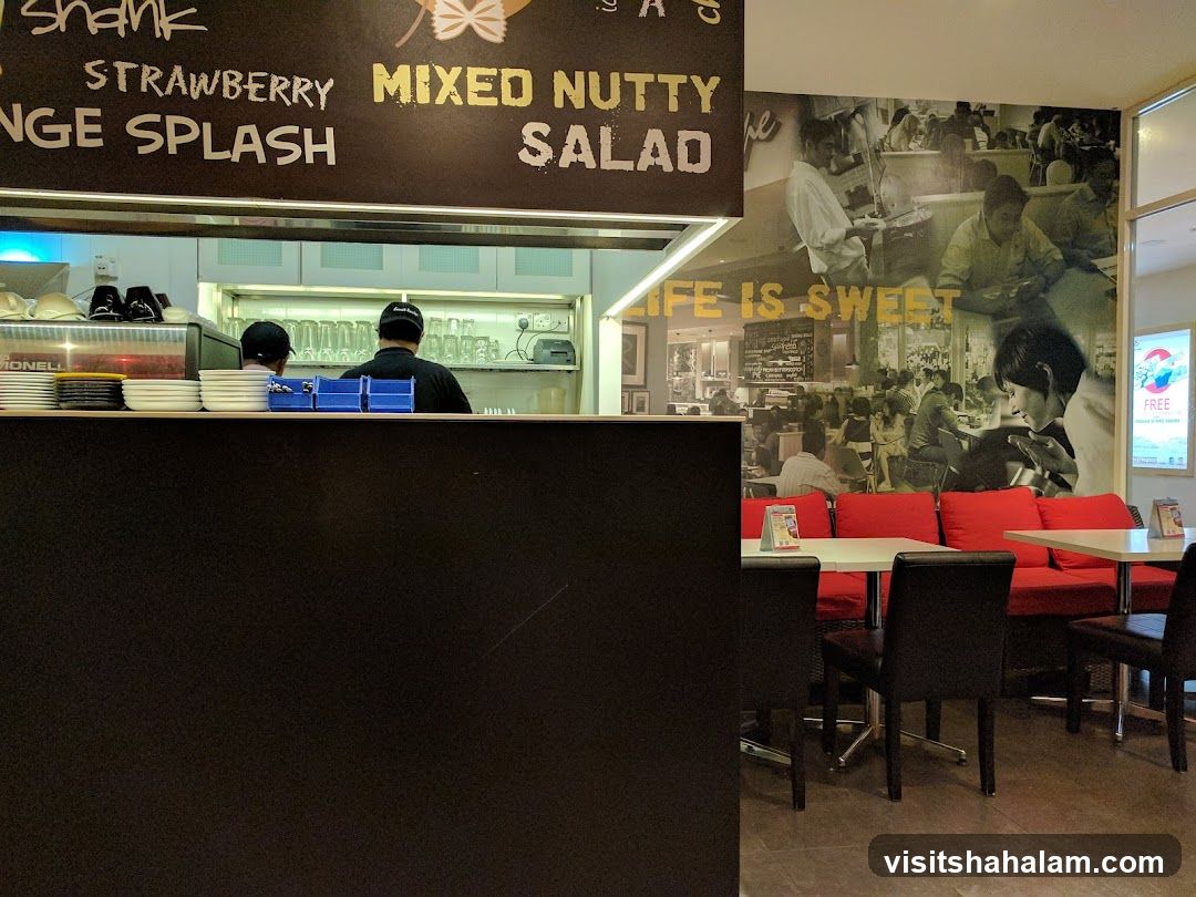 Restaurant Interior with Menu Items