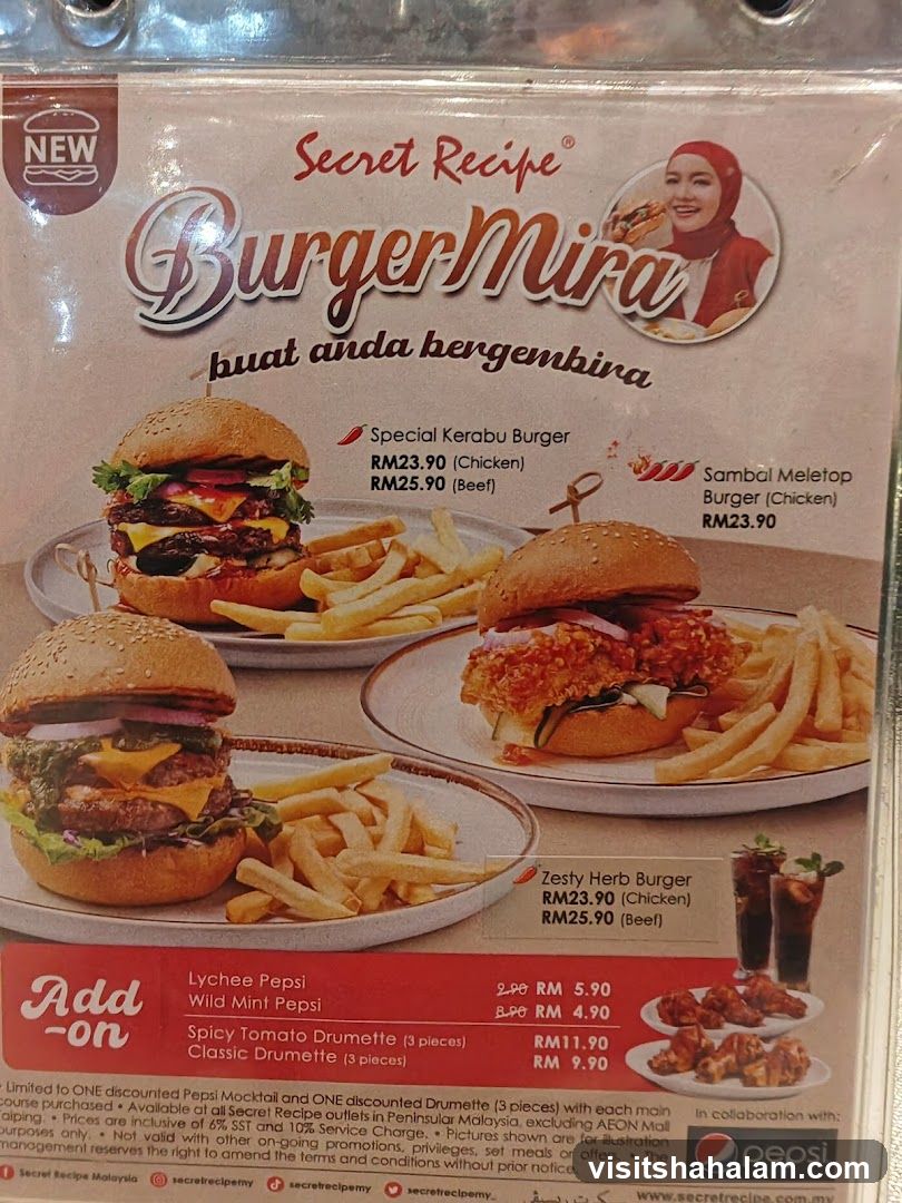 Secret Recipe Burger Mira