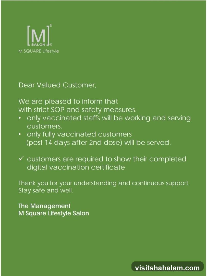 M Square Lifestyle Salon Announcement