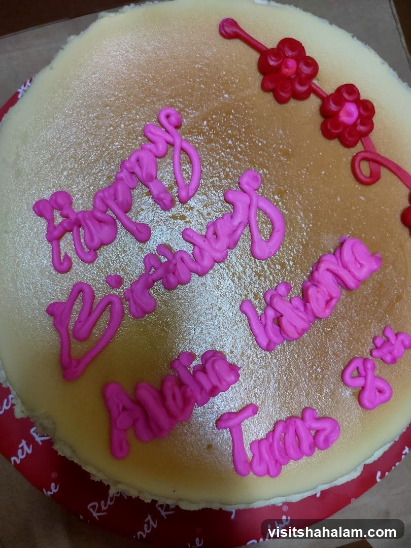 Cheesecake with Birthday Message