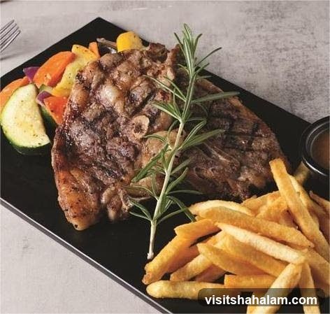 Grilled Steak with Fries and Vegetables