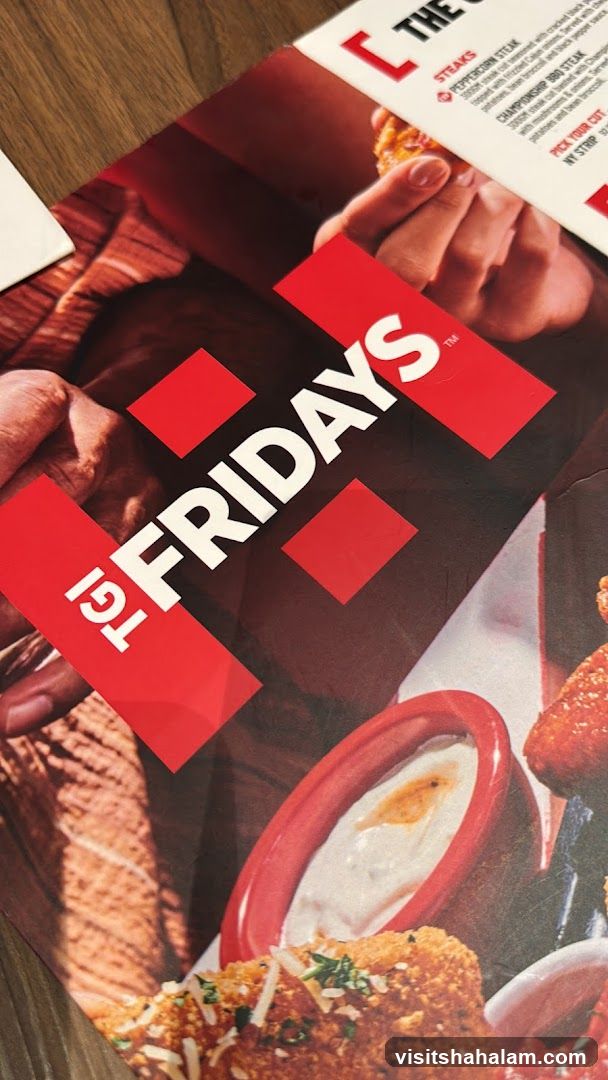 TGI Fridays Menu