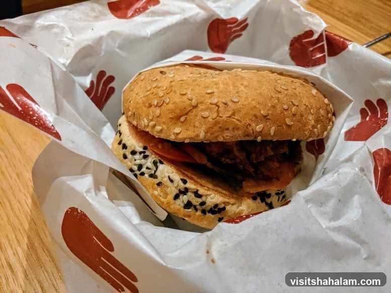 Burger in a basket