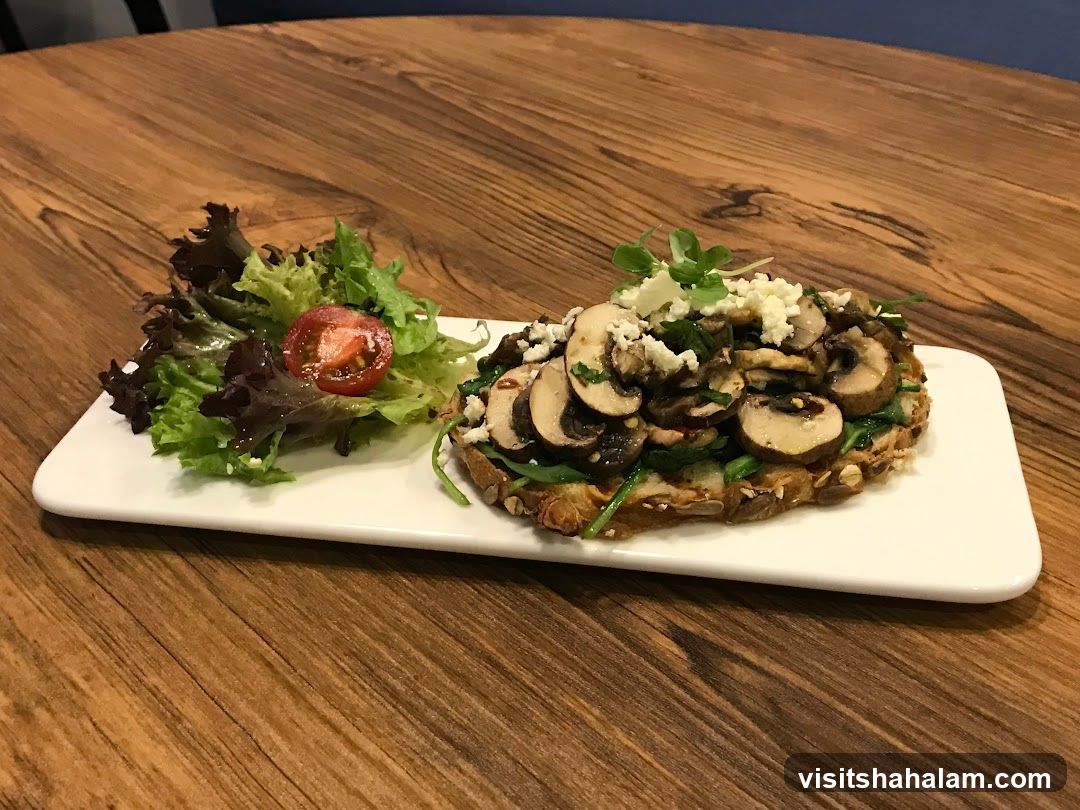 Mushroom Toast with Side Salad