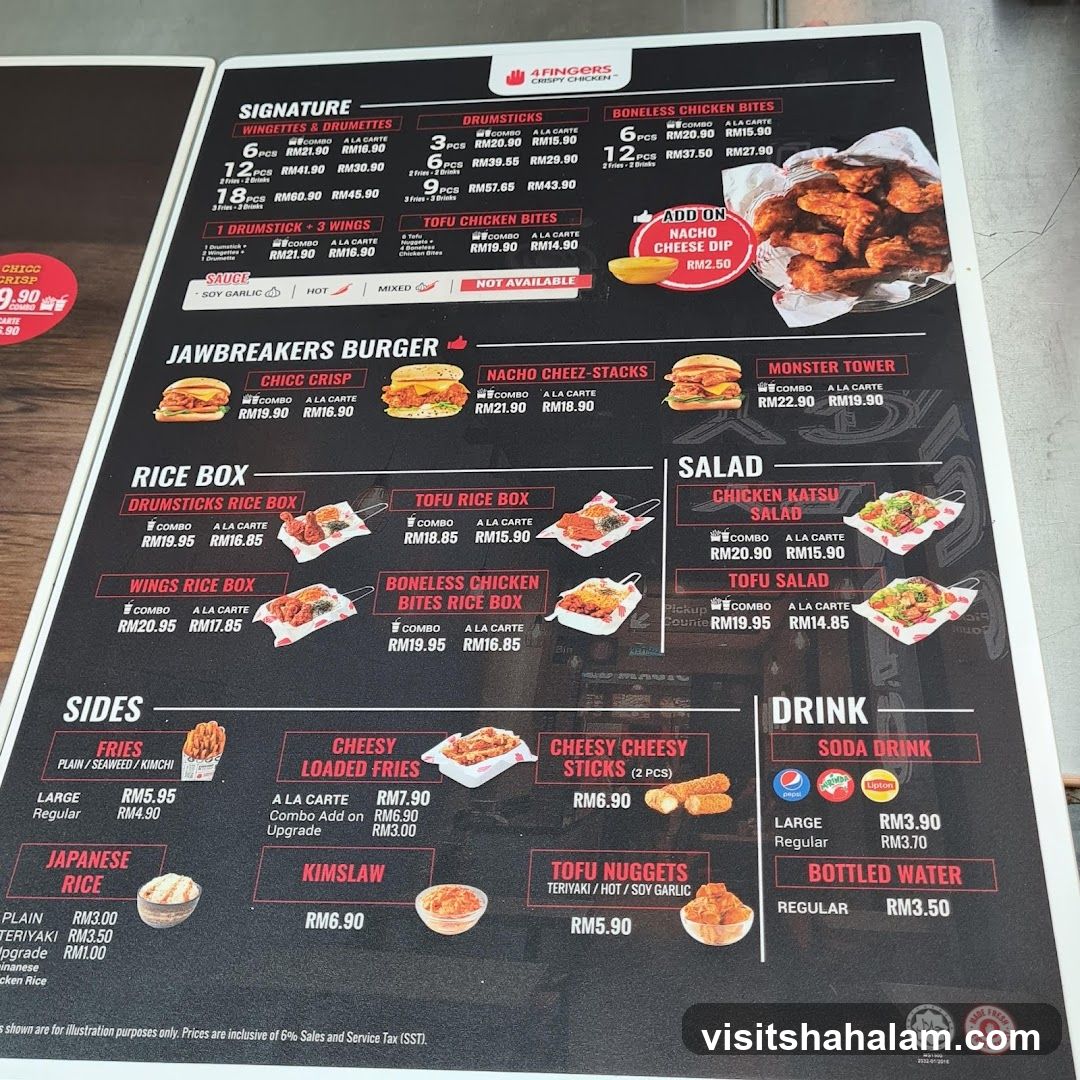 4 Fingers Crispy Chicken Menu
