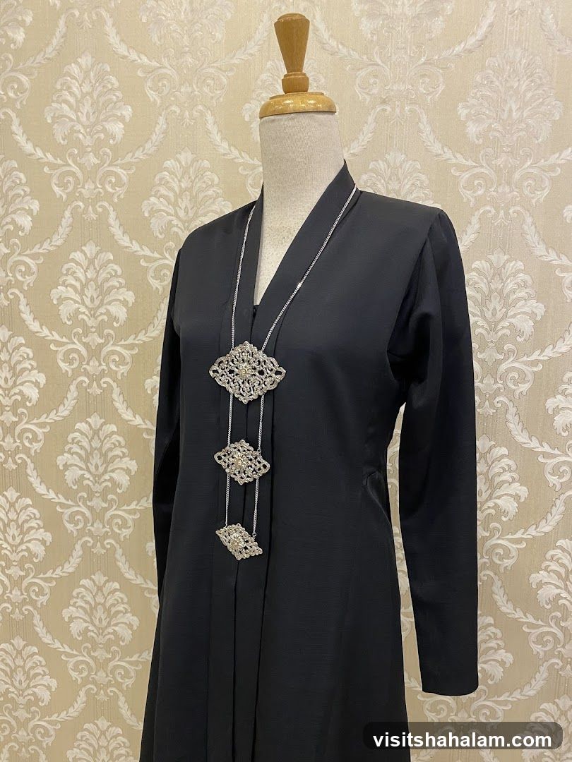 Black Kebaya with Ornate Brooch