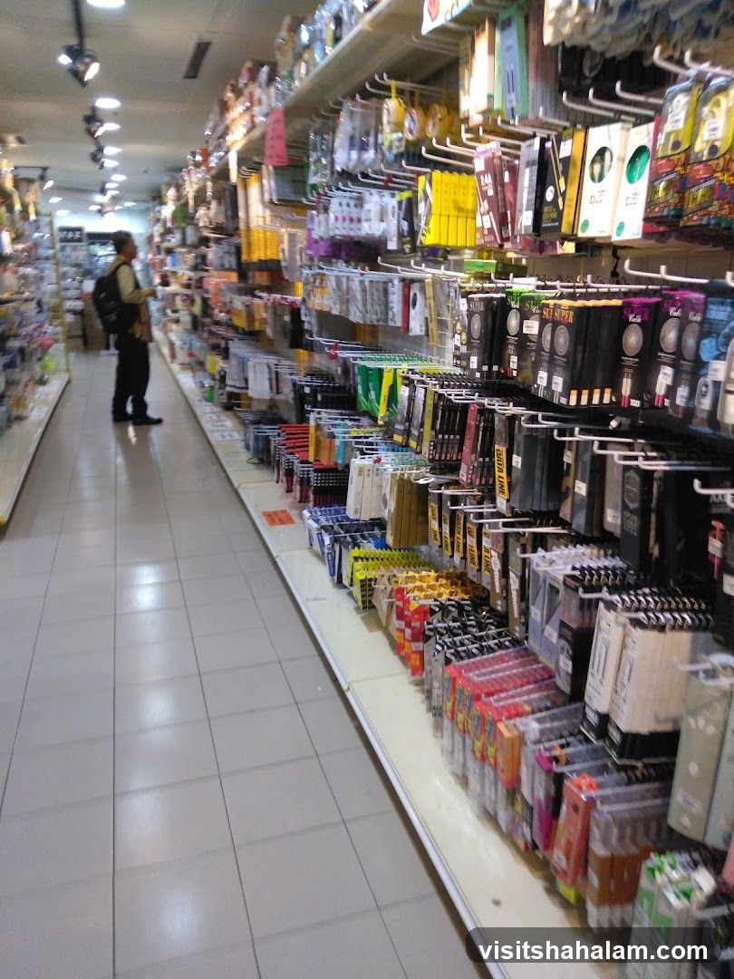 Aisle in a store selling accessories