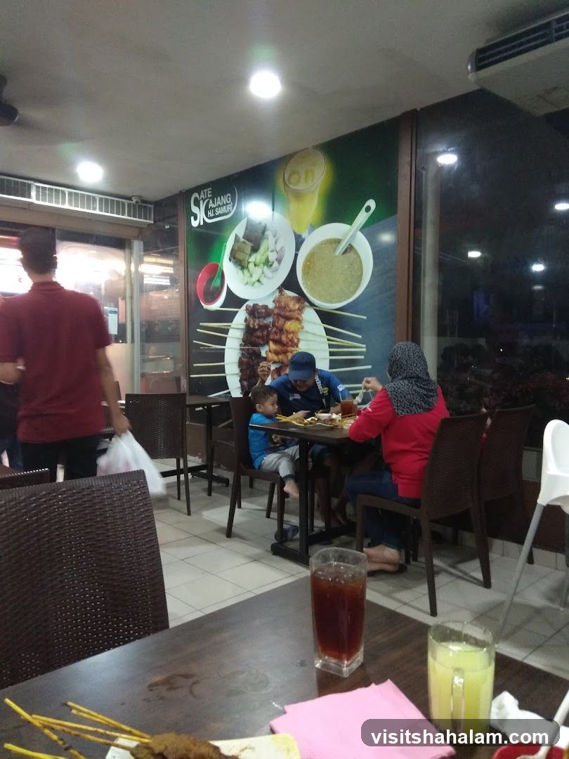 Restaurant Interior with Satay Mural