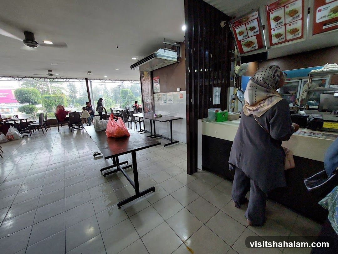 Dine-in Area with Food Displays
