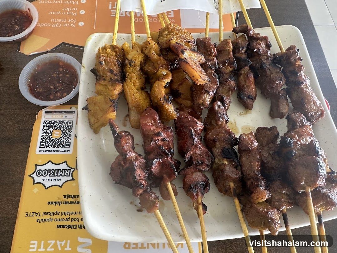 Sate Platter with Dipping Sauce