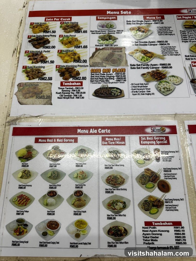Menu Sate